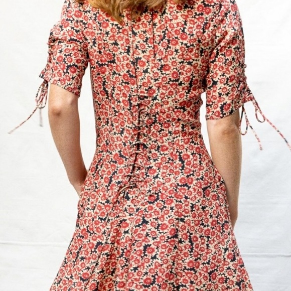 Free People Dress Fall Floral Print Large NWT - Picture 5 of 6